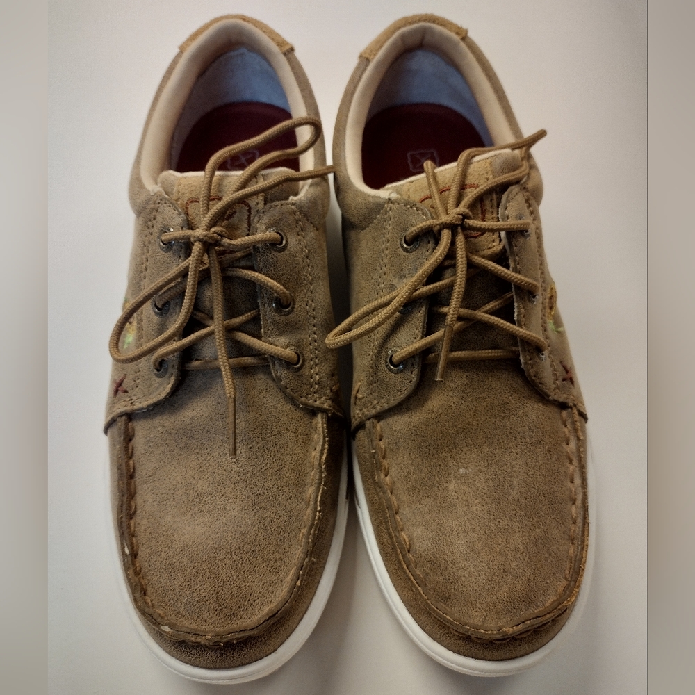 Twisted X women's shoes tan with floral design size 9M